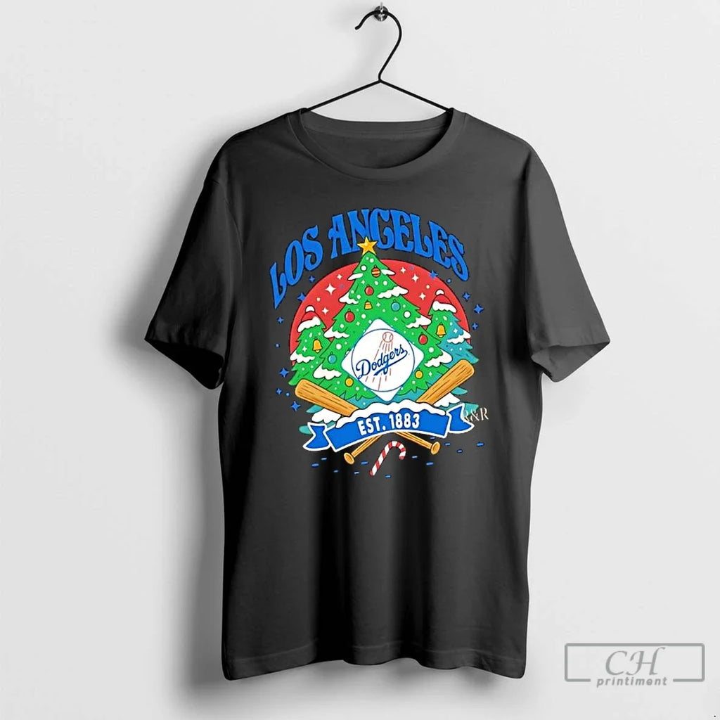 Classic Los Angeles Dodgers Ugly Tree Motif Est 1883 - Adult & Kids T-Shirts, Sweatshirts & Hoodies apparel design preview 1