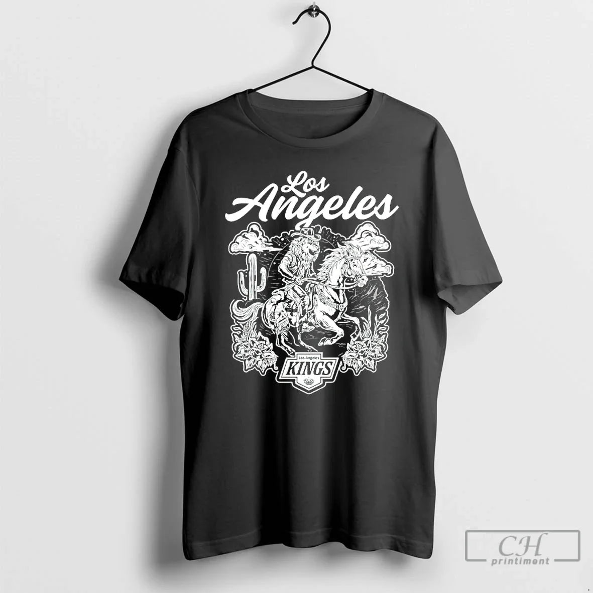 Classic Los Angeles Kings Lion Riding Horse - Adult & Kids T-Shirts, Sweatshirts & Hoodies apparel design preview 1