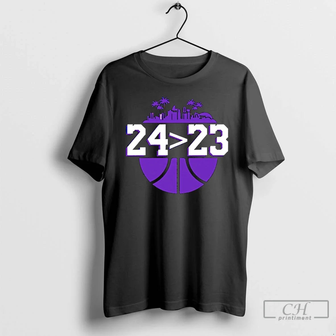 Classic Los Angeles Lakers 24 23 City Skyline - Adult & Kids T-Shirts, Sweatshirts & Hoodies apparel design preview 1