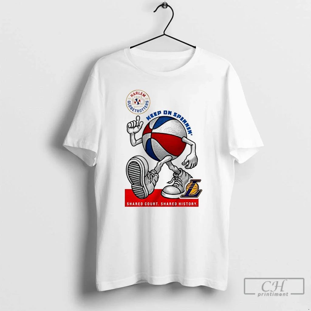 Classic Los Angeles Lakers X Harlem Globetrotters - Adult & Kids T-Shirts, Sweatshirts & Hoodies apparel design preview 1