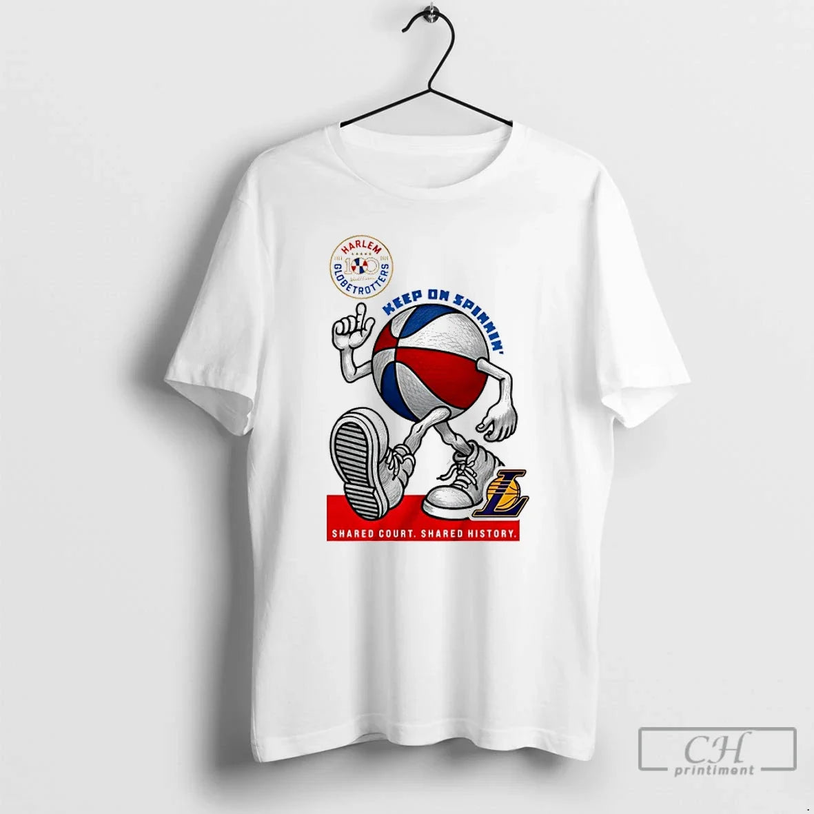 Classic Los Angeles Lakers X Harlem Globetrotters - Adult & Kids T-Shirts, Sweatshirts & Hoodies apparel design preview 1