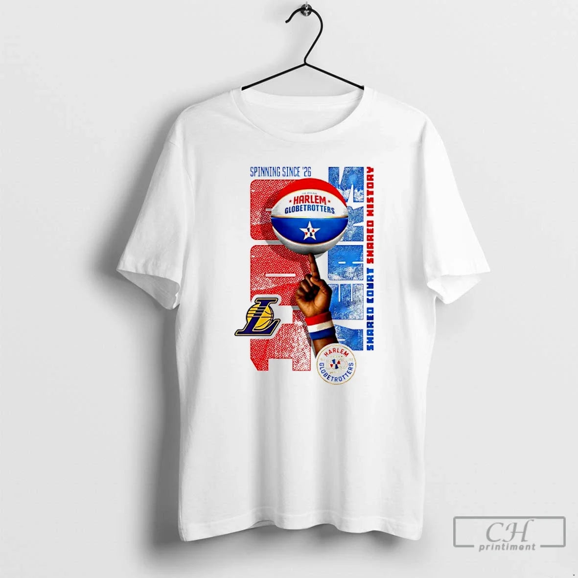 Classic Los Angeles Lakers X Harlem Globetrotters - Adult & Kids T-Shirts, Sweatshirts & Hoodies apparel design preview 1