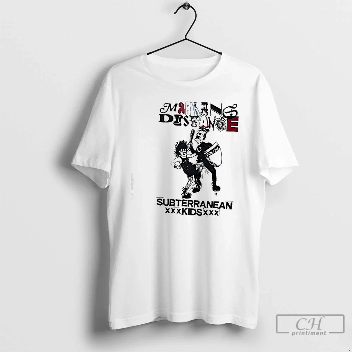 Classic Marking Distance Polizia Subterranean - Adult & Kids T-Shirts, Sweatshirts & Hoodies apparel design preview 1