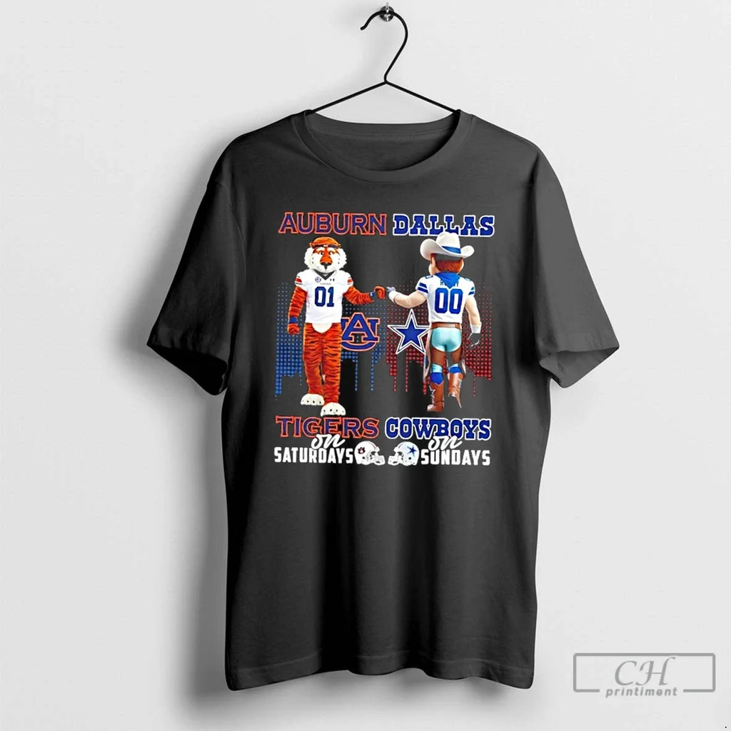 Classic Mascots Auburn Tigers Saturdays X Dallas - Adult & Kids T-Shirts, Sweatshirts & Hoodies apparel design preview 1