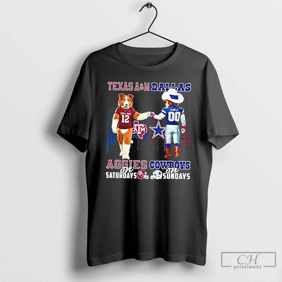 Classic Mascots Texas Am Aggies Saturdays X Dallas - Adult & Kids T-Shirts, Sweatshirts & Hoodies apparel design preview 1