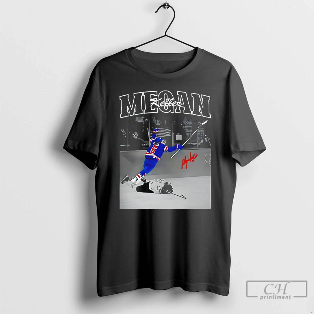 Classic Megan Keller Usa Champion Hockey Signature - Adult & Kids T-Shirts, Sweatshirts & Hoodies apparel design preview 1