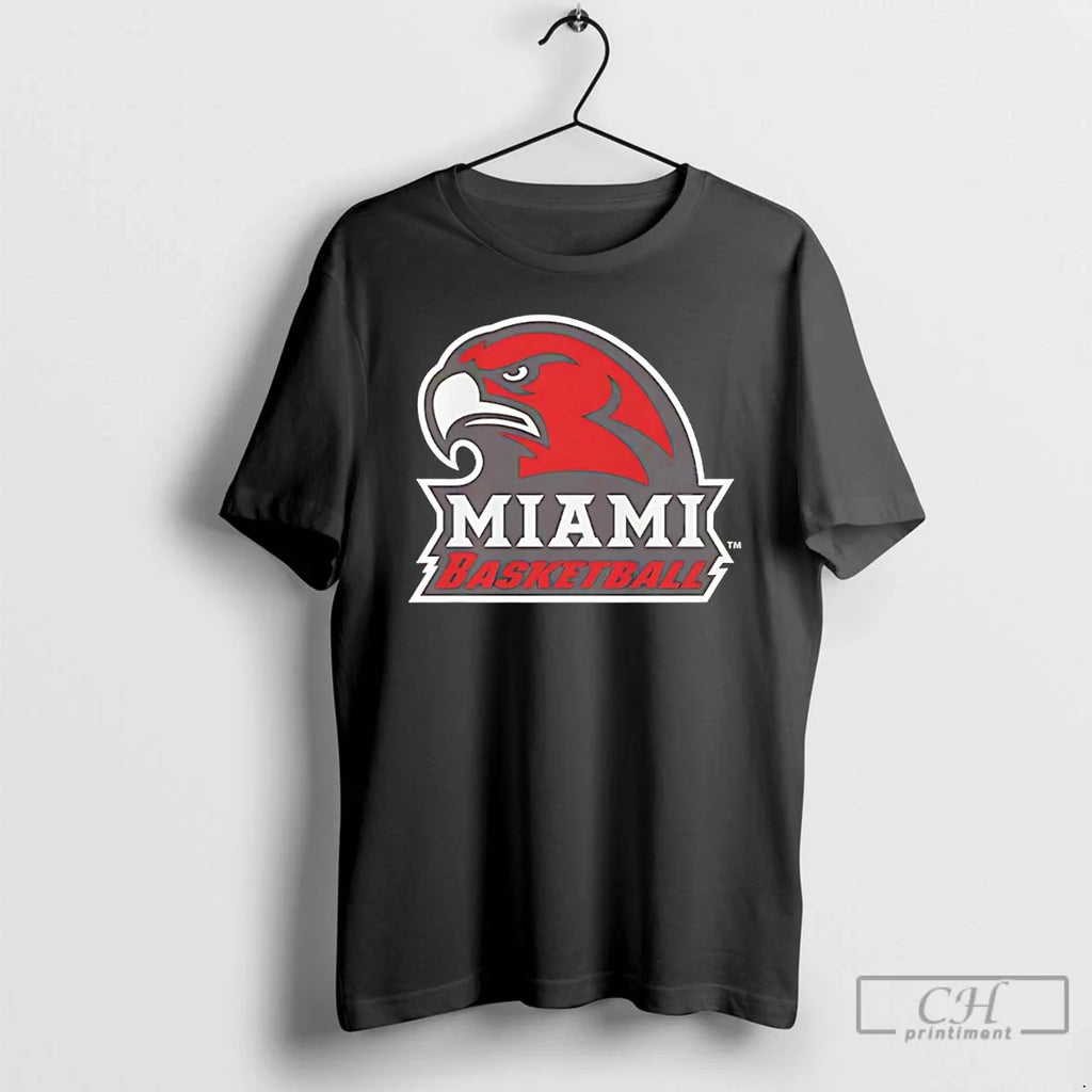 Classic Miami Redhawks Basketball Logo 2026 - Adult & Kids T-Shirts, Sweatshirts & Hoodies apparel design preview 1