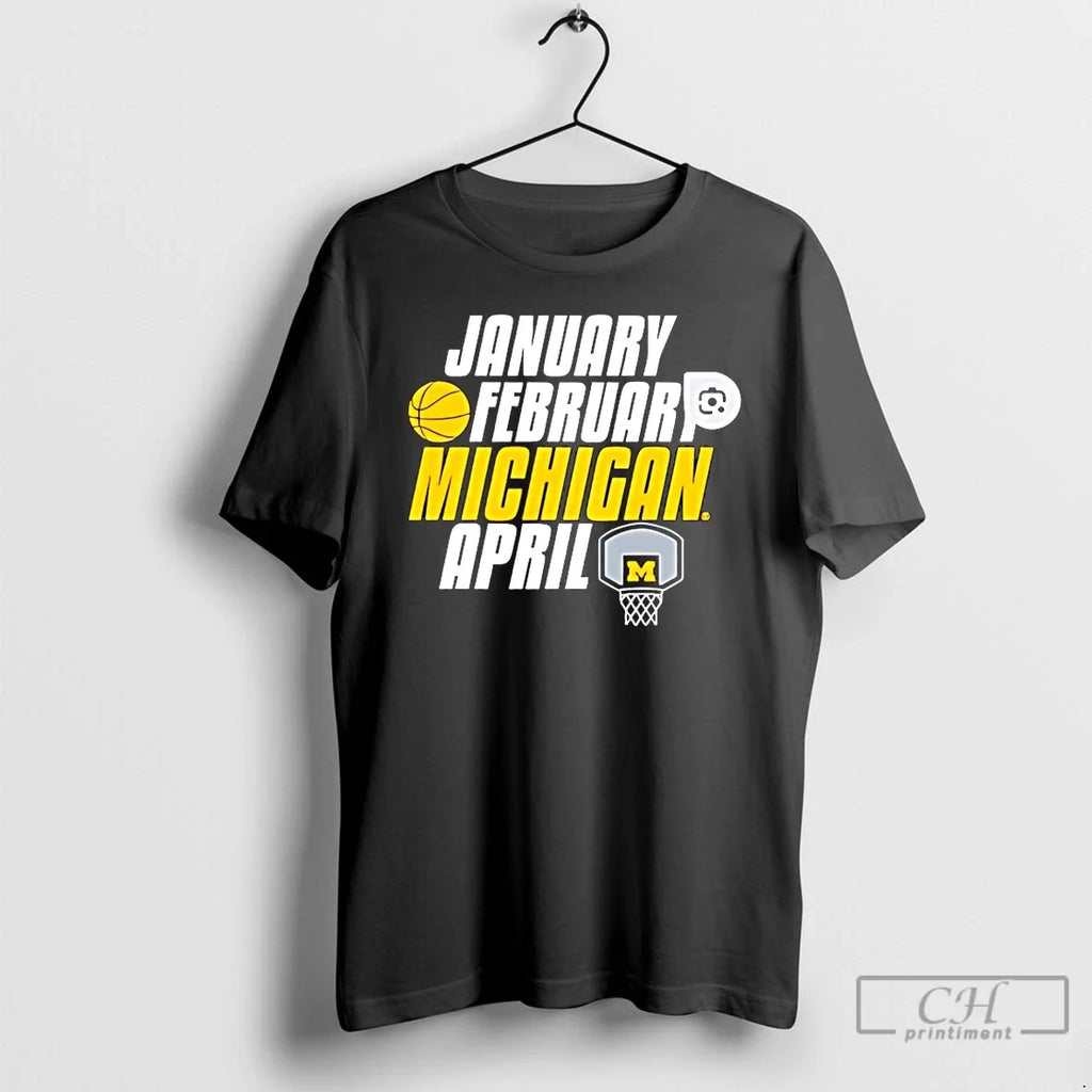 Classic Michigan Wolverines January February April - Adult & Kids T-Shirts, Sweatshirts & Hoodies apparel design preview 1