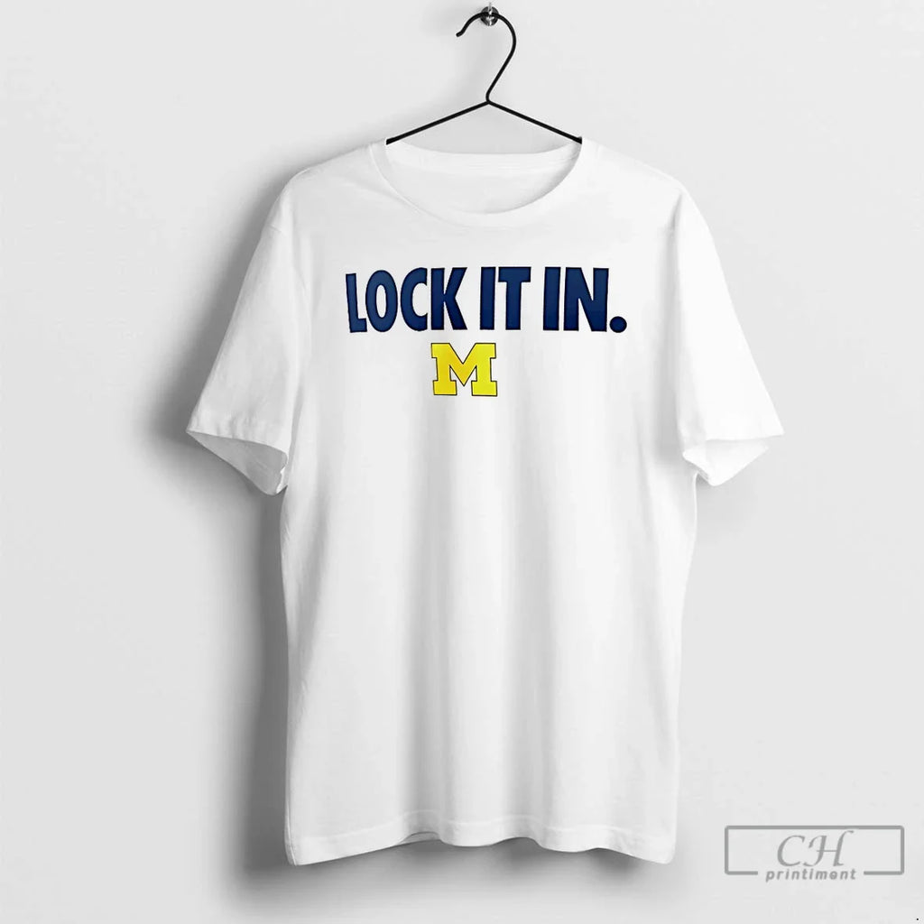 Classic Michigan Wolverines Lock It In 2026 - Adult & Kids T-Shirts, Sweatshirts & Hoodies apparel design preview 1