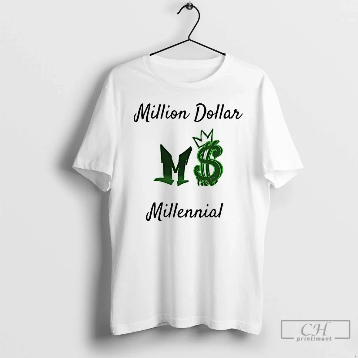 Classic Million Dollar Millennial Mm Logo - Adult & Kids T-Shirts, Sweatshirts & Hoodies apparel design preview 1