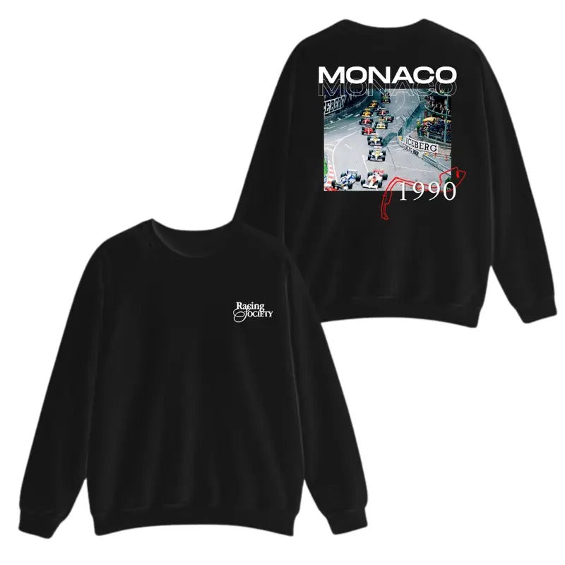 Classic Monaco F1 1990 Car Enthusiast - Adult & Kids T-Shirts, Sweatshirts & Hoodies apparel design preview 1