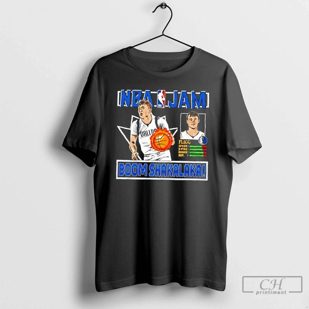 Classic Nba Jam Dallas Mavericks Cooper Flagg Boom - Adult & Kids T-Shirts, Sweatshirts & Hoodies apparel design preview 1