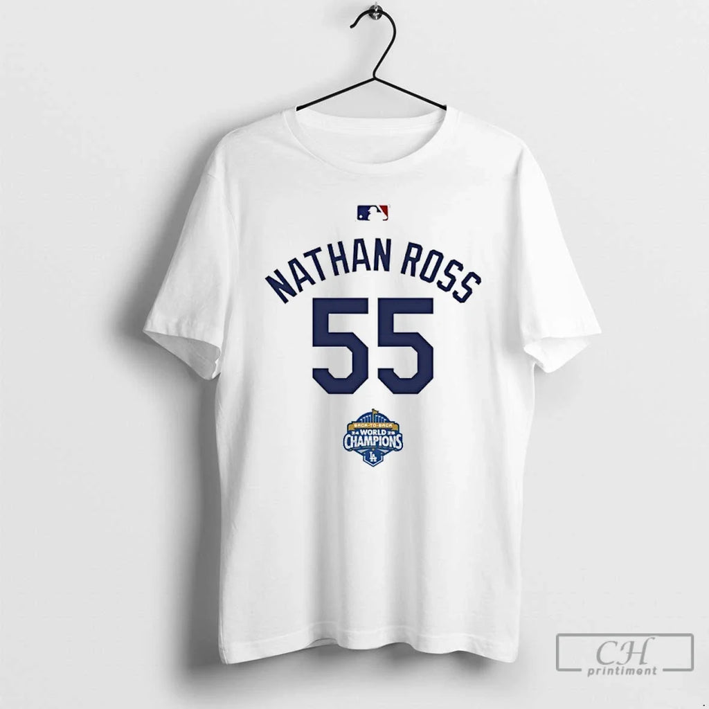 Classic Nathan Ross 55 Back Champs World Champions - Adult & Kids T-Shirts, Sweatshirts & Hoodies apparel design preview 1