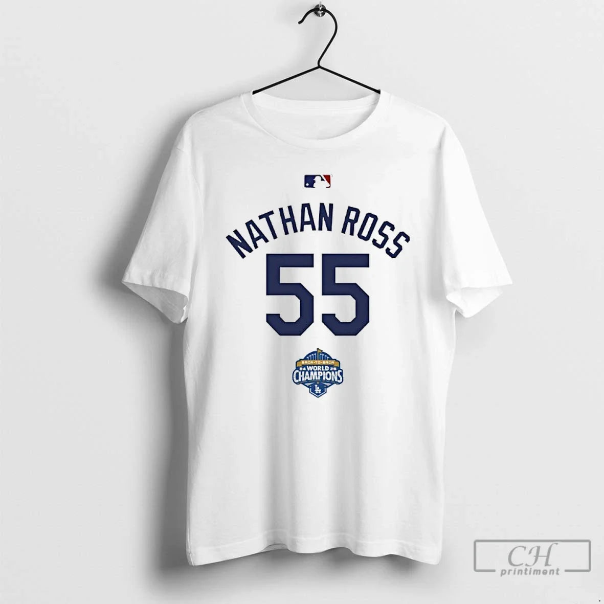 Classic Nathan Ross 55 Back Champs World Champions - Adult & Kids T-Shirts, Sweatshirts & Hoodies apparel design preview 1