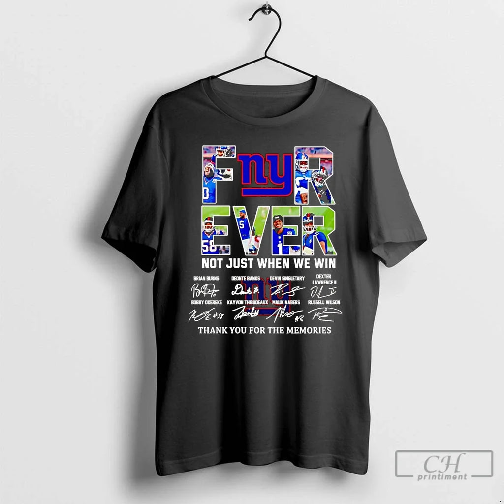 Classic New York Giants Forever Not Just When We Win - Adult & Kids T-Shirts, Sweatshirts & Hoodies apparel design preview 1