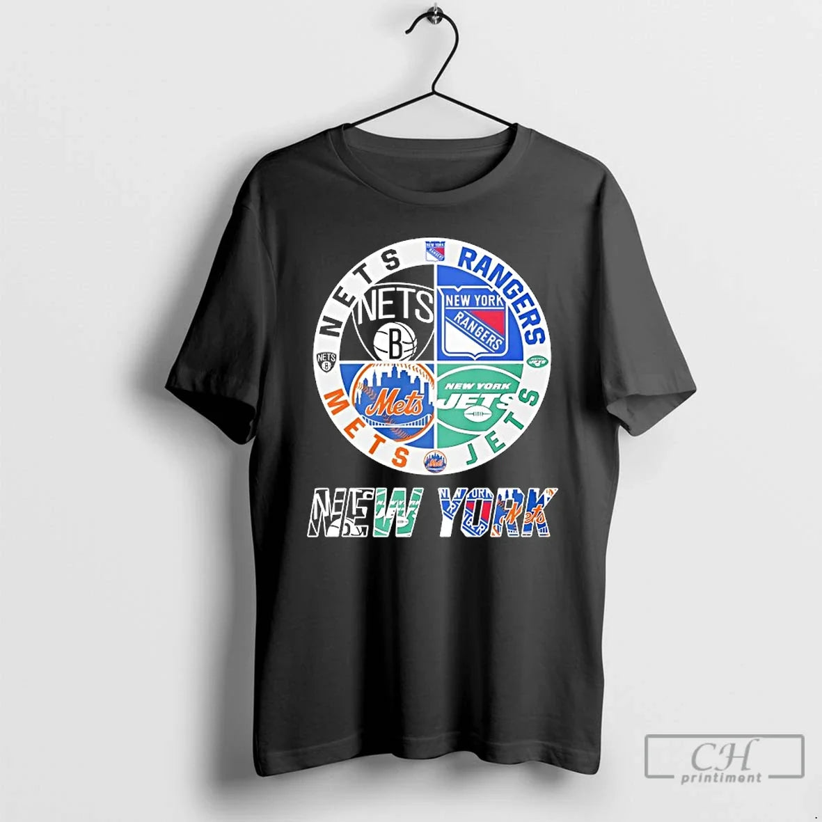 Classic New York Jets Nets Mets Rangers Mashup - Adult & Kids T-Shirts, Sweatshirts & Hoodies apparel design preview 1