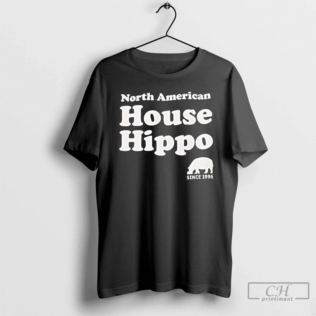 Classic North American House Hippo Since 1996 - Adult & Kids T-Shirts, Sweatshirts & Hoodies apparel design preview 1