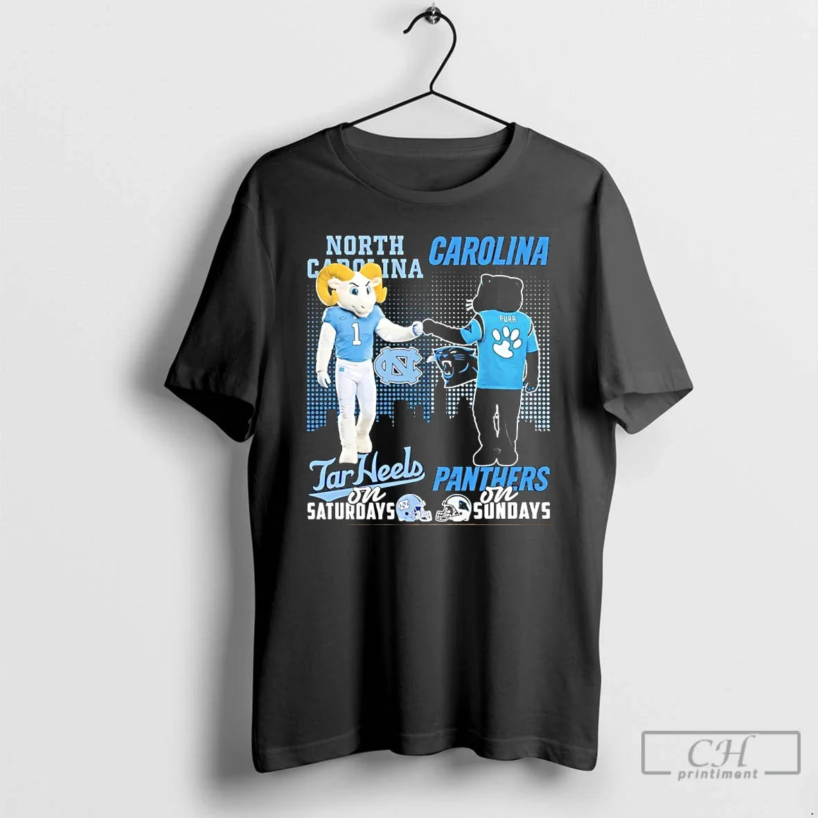 Classic North Carolina Tar Heels Saturday Panthers - Adult & Kids T-Shirts, Sweatshirts & Hoodies apparel design preview 1