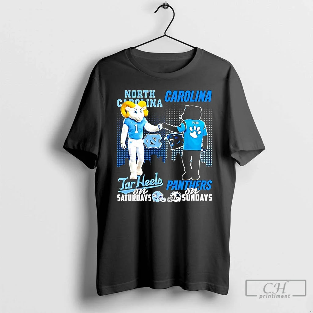 Classic North Carolina Tar Heels Saturdays Vs - Adult & Kids T-Shirts, Sweatshirts & Hoodies apparel design preview 1