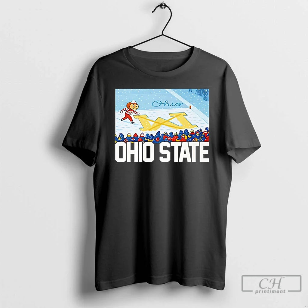 Classic Ohio Vs Michigan Rivalry Script Big M - Adult & Kids T-Shirts, Sweatshirts & Hoodies apparel design preview 1