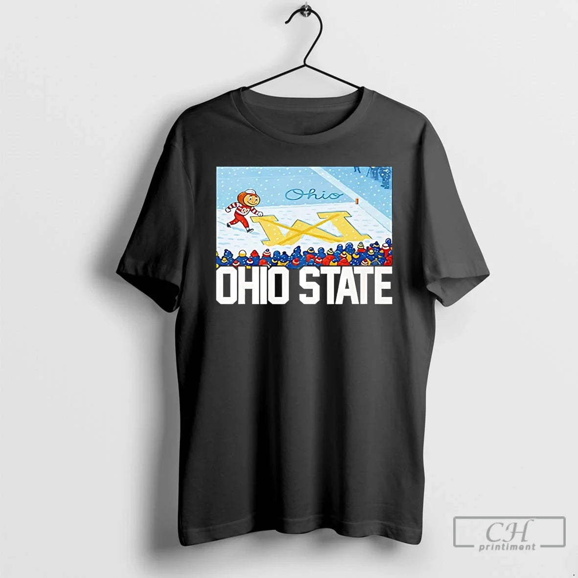 Classic Ohio Vs Michigan Rivalry Script Big M - Adult & Kids T-Shirts, Sweatshirts & Hoodies apparel design preview 1