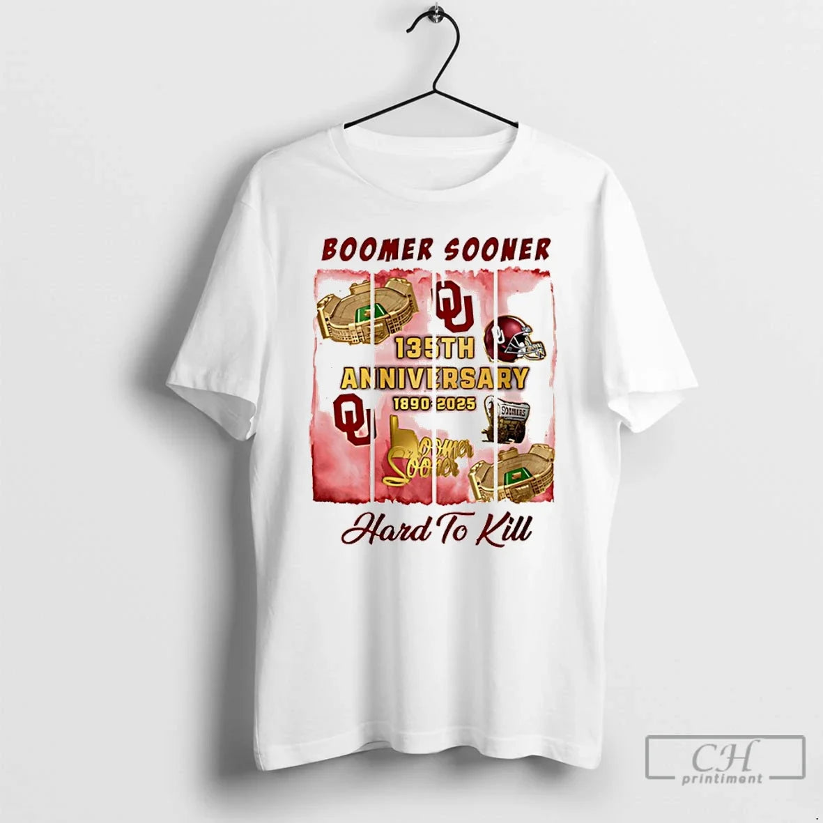 Classic Oklahoma Sooners 135th Anniversary 1890 2025 - Adult & Kids T-Shirts, Sweatshirts & Hoodies apparel design preview 1