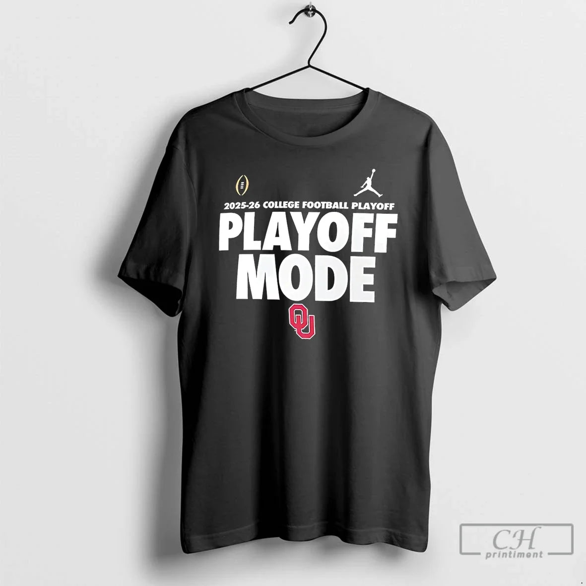 Classic Oklahoma Sooners 2025 Cfp Playoff Mode - Adult & Kids T-Shirts, Sweatshirts & Hoodies apparel design preview 1