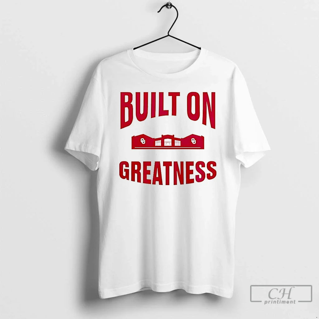 Classic Oklahoma Sooners Softball Built On Greatness - Adult & Kids T-Shirts, Sweatshirts & Hoodies apparel design preview 1