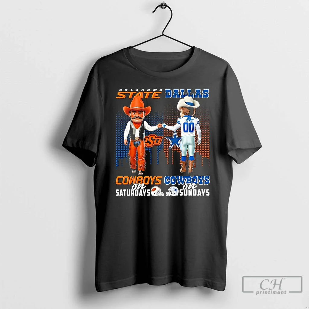 Classic Oklahoma State Cowboys Saturdays X Dallas - Adult & Kids T-Shirts, Sweatshirts & Hoodies apparel design preview 1