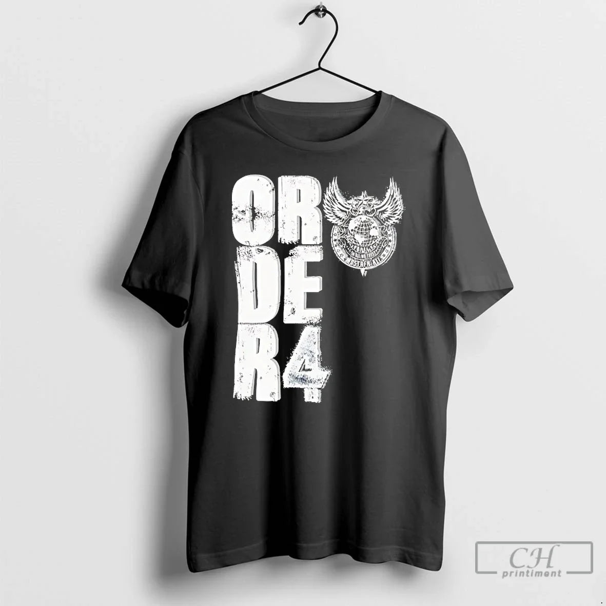 Classic Order 4 Vertical Logo - Adult & Kids T-Shirts, Sweatshirts & Hoodies apparel design preview 1