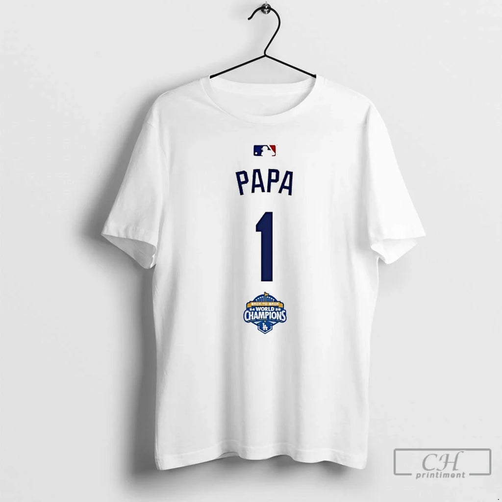 Classic Papa 1 Back Champs World Champions - Adult & Kids T-Shirts, Sweatshirts & Hoodies apparel design preview 1