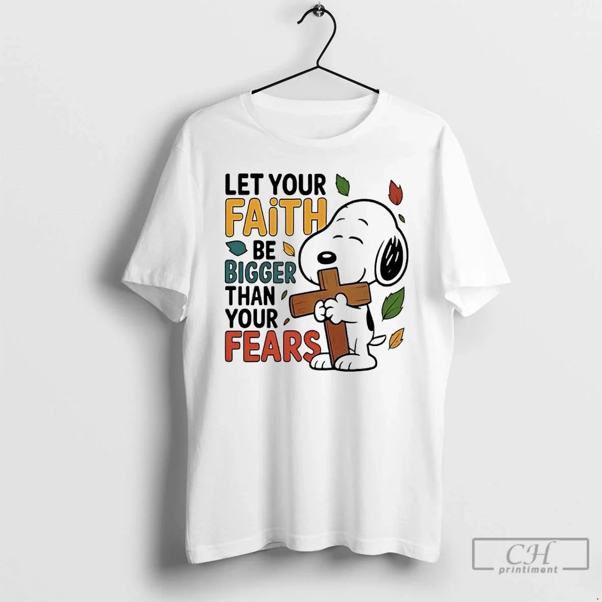 Classic Peanuts Cross Let Your Faith Be Bigger Than - Adult & Kids T-Shirts, Sweatshirts & Hoodies apparel design preview 1