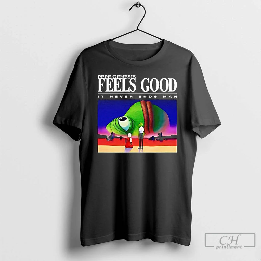 Classic Pepe Genesis Feels Good Never Ends Man - Adult & Kids T-Shirts, Sweatshirts & Hoodies apparel design preview 1