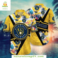 Milwaukee Brewers MLB Hawaiian Classic Pinstripe - Adult & Kids T-Shirts, Sweatshirts & Hoodies apparel design preview 1