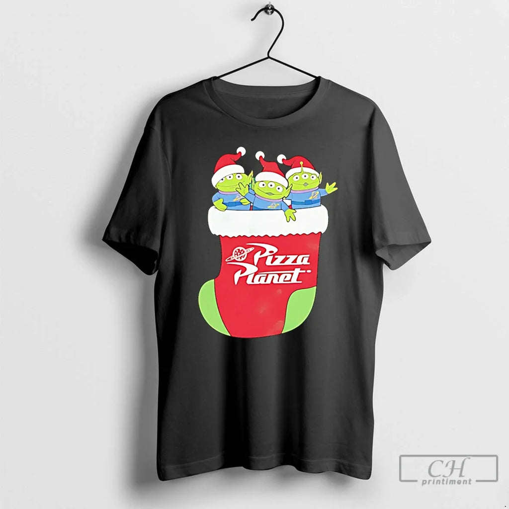 Classic Pizza Planet Alien Stocking - Adult & Kids T-Shirts, Sweatshirts & Hoodies apparel design preview 1
