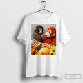 Classic Punch Kun Monkey Eat Fast Food - Adult & Kids T-Shirts, Sweatshirts & Hoodies apparel design preview 1