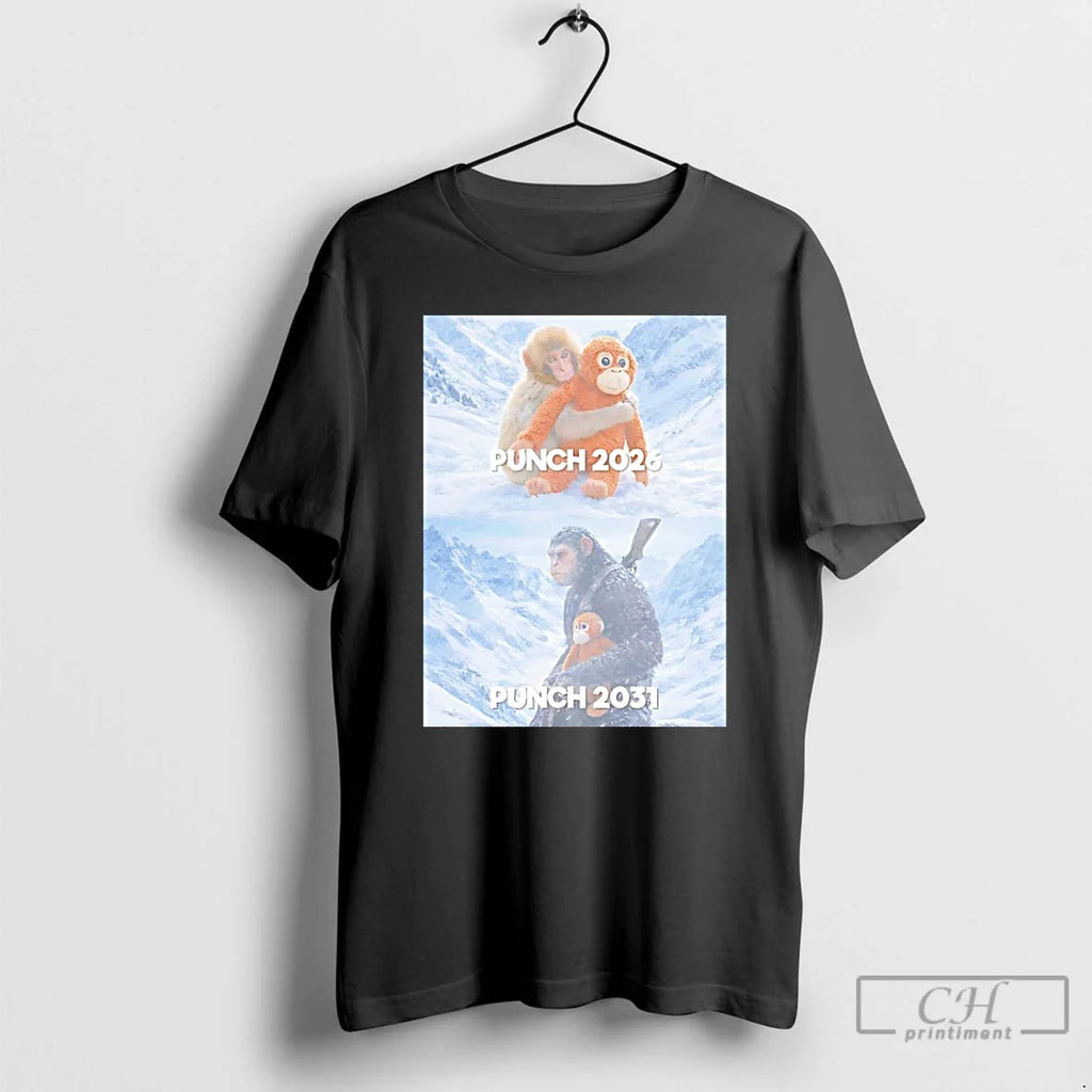Classic Punch In 2026 And 2031 Monkey Meme - Adult & Kids T-Shirts, Sweatshirts & Hoodies apparel design preview 1