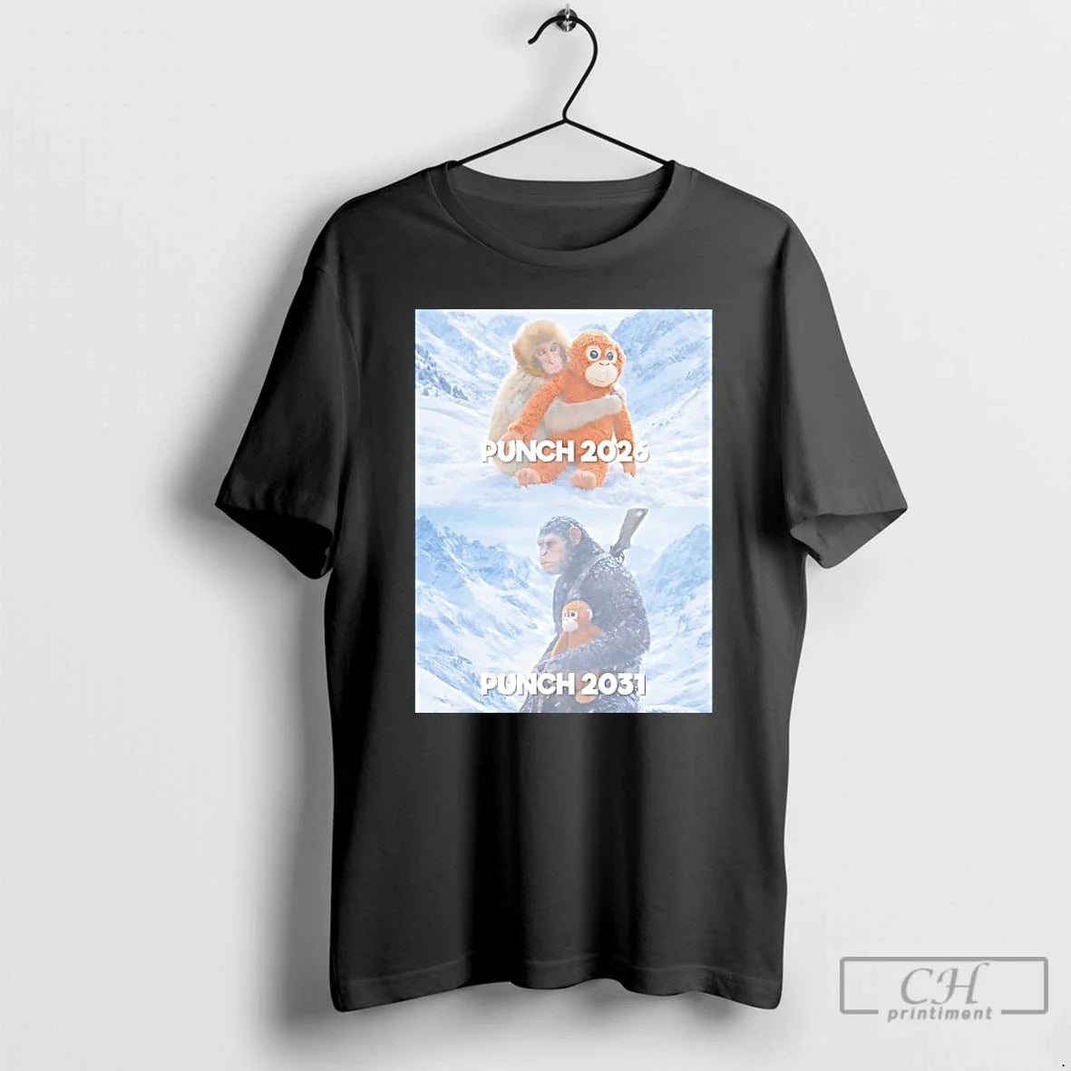 Classic Punch In 2026 And 2031 Monkey Meme - Adult & Kids T-Shirts, Sweatshirts & Hoodies apparel design preview 1