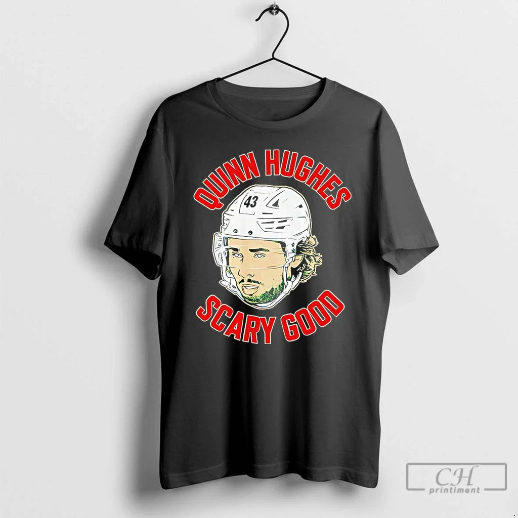 Classic Quinn Hughes Minnesota Wild Scary Good Ghost - Adult & Kids T-Shirts, Sweatshirts & Hoodies apparel design preview 1