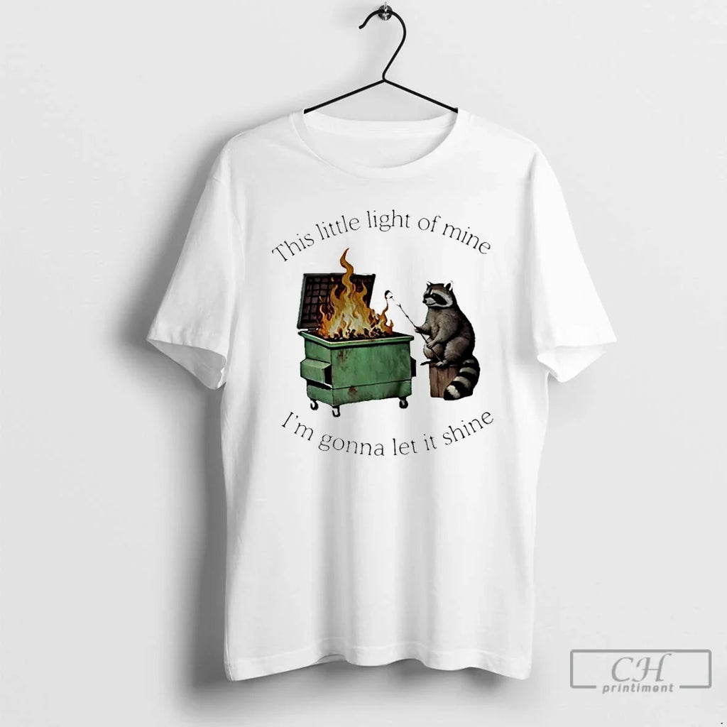 Classic Raccoon This Little Light Mine Im Gonna Let - Adult & Kids T-Shirts, Sweatshirts & Hoodies apparel design preview 1