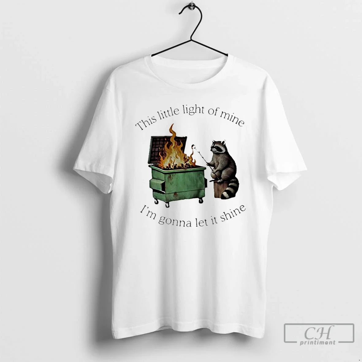 Classic Raccoon This Little Light Mine Im Gonna Let - Adult & Kids T-Shirts, Sweatshirts & Hoodies apparel design preview 1