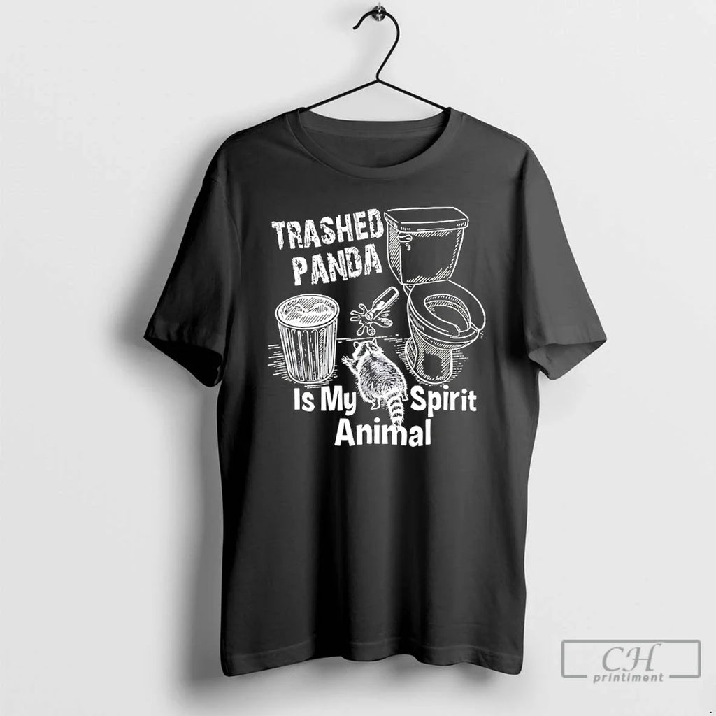 Classic Racoon Drunk Trashed Panda Is My Spirit - Adult & Kids T-Shirts, Sweatshirts & Hoodies apparel design preview 1