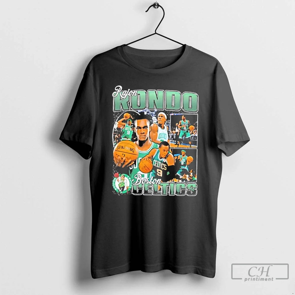 Classic Rajon Rondo Boston Celtics Basketball Vintage - Adult & Kids T-Shirts, Sweatshirts & Hoodies apparel design preview 1