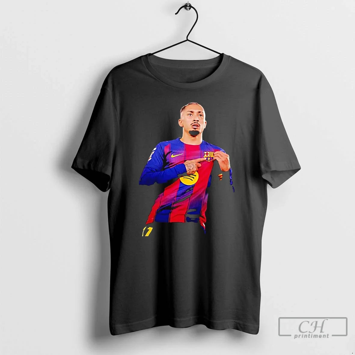 Classic Raphinha Goal Celebration Fc Barcelona - Adult & Kids T-Shirts, Sweatshirts & Hoodies apparel design preview 1