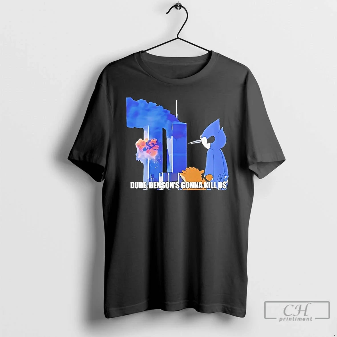 Classic Regular Show 911 Dude Bensons Gonna Kill Us - Adult & Kids T-Shirts, Sweatshirts & Hoodies apparel design preview 1