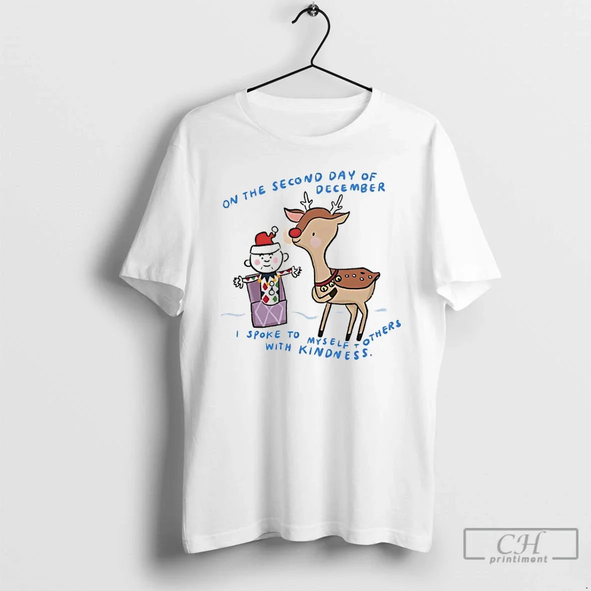 Classic Reindeer Elf Second Day December I Spoke - Adult & Kids T-Shirts, Sweatshirts & Hoodies apparel design preview 1