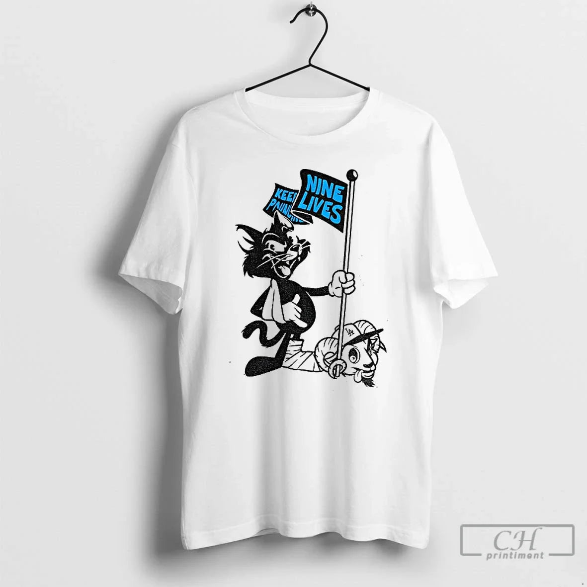 Classic Roaring Riot Carolina Panthers Nine Lives - Adult & Kids T-Shirts, Sweatshirts & Hoodies apparel design preview 1