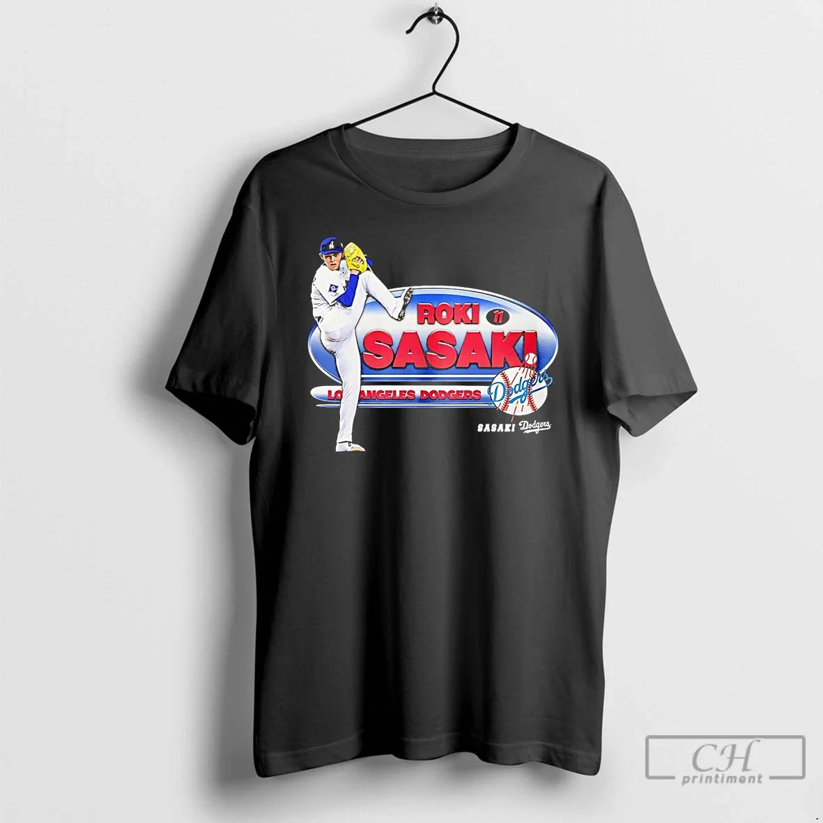 Classic Roki Sasaki Starting Pitcher Los Angeles - Adult & Kids T-Shirts, Sweatshirts & Hoodies apparel design preview 1
