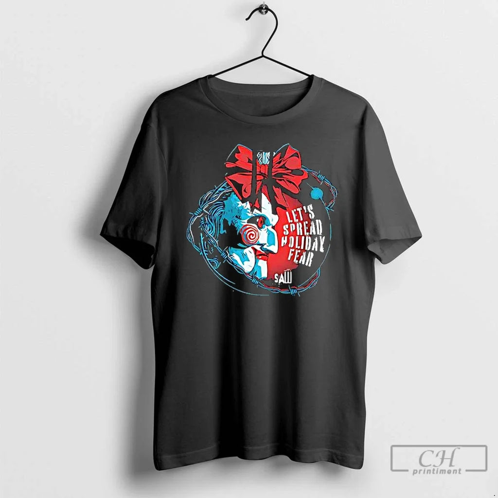 Classic Saw Lets Spread Fear - Adult & Kids T-Shirts, Sweatshirts & Hoodies apparel design preview 1
