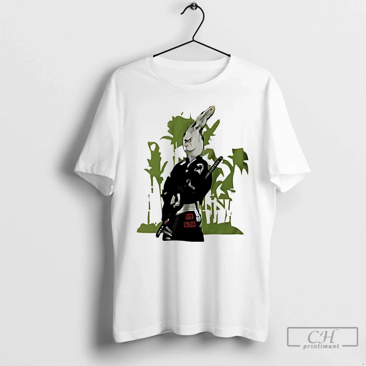Classic Samurai Rabbit Jeremy Peep Show - Adult & Kids T-Shirts, Sweatshirts & Hoodies apparel design preview 1